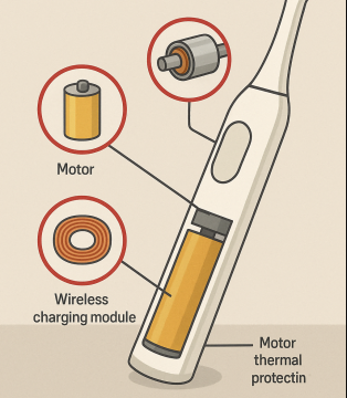 Application of Temperature Sensors in Thermal Protection of Electric Toothbrushes